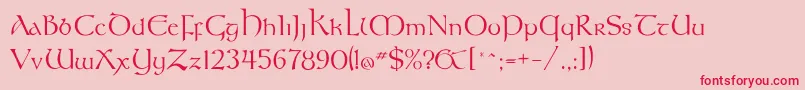 Kellsflf Font – Red Fonts on Pink Background