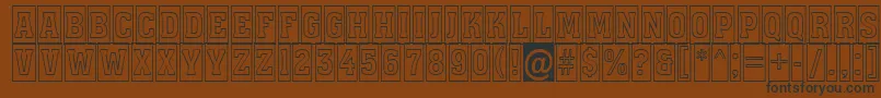 AAssuantitulcmotl Font – Black Fonts on Brown Background