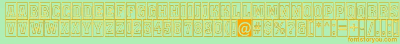 AAssuantitulcmotl Font – Orange Fonts on Green Background