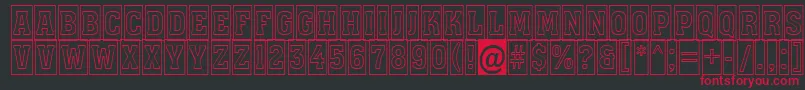 AAssuantitulcmotl-Schriftart – Rote Schriften auf schwarzem Hintergrund