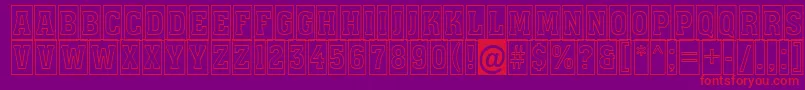 AAssuantitulcmotl Font – Red Fonts on Purple Background