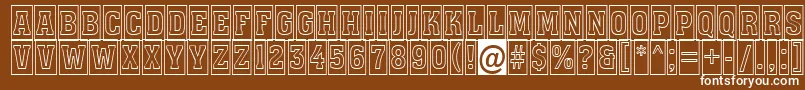 AAssuantitulcmotl Font – White Fonts on Brown Background