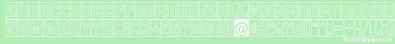 AAssuantitulcmotl Font – White Fonts on Green Background