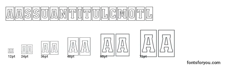 Размеры шрифта AAssuantitulcmotl
