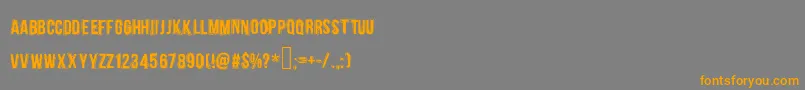 Beboline Font – Orange Fonts on Gray Background