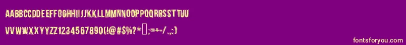 Beboline Font – Yellow Fonts on Purple Background