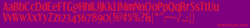 DreamOrphansBd Font – Red Fonts on Purple Background