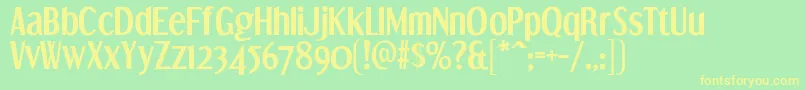 DreamOrphansBd Font – Yellow Fonts on Green Background