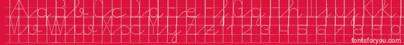 Morasoft10 Font – Pink Fonts on Red Background