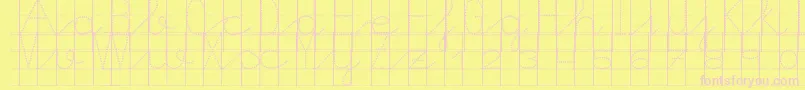 フォントMorasoft10 – ピンクのフォント、黄色の背景
