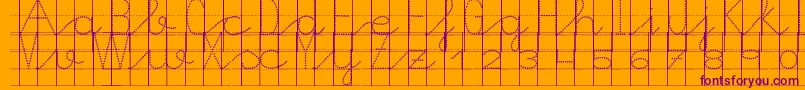 Morasoft10 Font – Purple Fonts on Orange Background