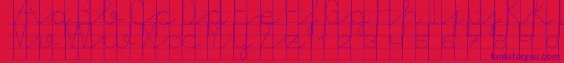 Morasoft10 Font – Purple Fonts on Red Background