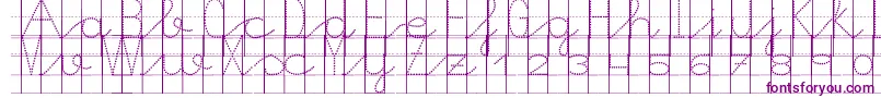 Morasoft10-fontti – violetit fontit valkoisella taustalla