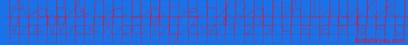 Czcionka Morasoft10 – czerwone czcionki na niebieskim tle