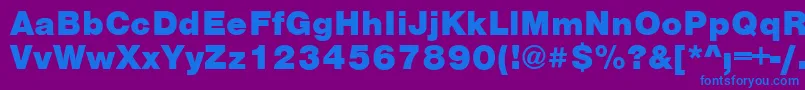 Vantablack Font – Blue Fonts on Purple Background