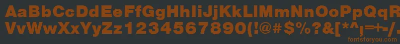 Vantablack-fontti – ruskeat fontit mustalla taustalla