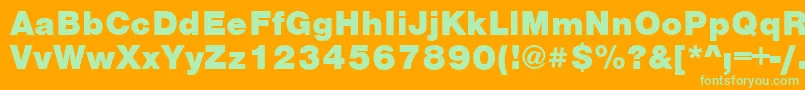 Vantablack Font – Green Fonts on Orange Background