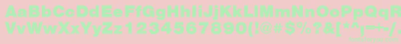 Vantablack Font – Green Fonts on Pink Background