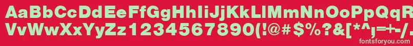 Vantablack Font – Green Fonts on Red Background