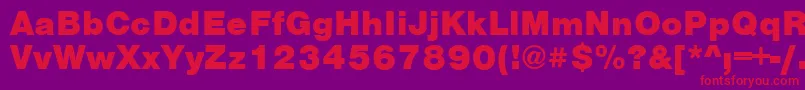 Vantablack Font – Red Fonts on Purple Background