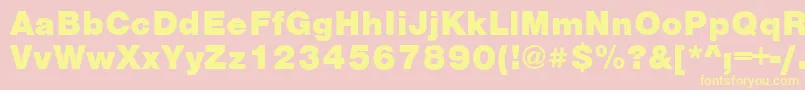 Vantablack Font – Yellow Fonts on Pink Background