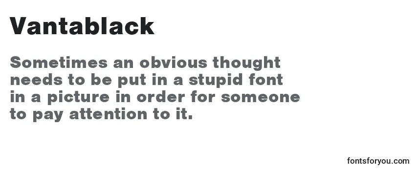 Шрифт Vantablack