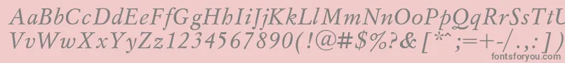 Mysli Font – Gray Fonts on Pink Background