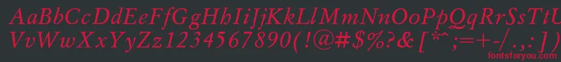Mysli Font – Red Fonts on Black Background
