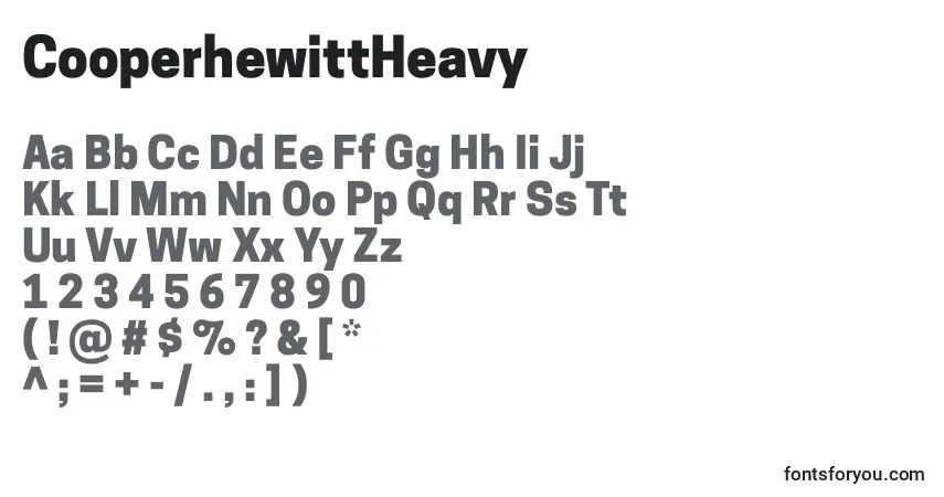 Шрифт CooperhewittHeavy – алфавит, цифры, специальные символы
