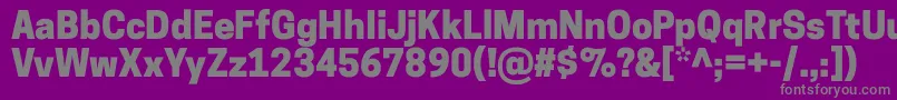 フォントCooperhewittHeavy – 紫の背景に灰色の文字