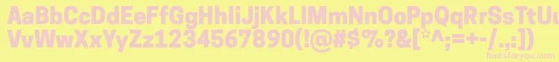 CooperhewittHeavy Font – Pink Fonts on Yellow Background