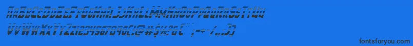 Шрифт Demonpriestgradital – чёрные шрифты на синем фоне