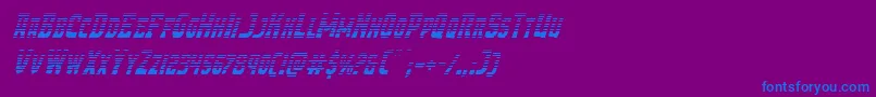 フォントDemonpriestgradital – 紫色の背景に青い文字