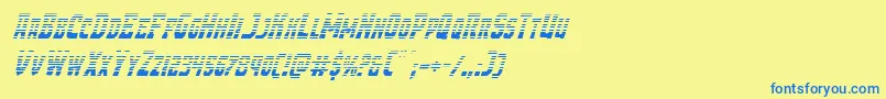 Demonpriestgradital Font – Blue Fonts on Yellow Background