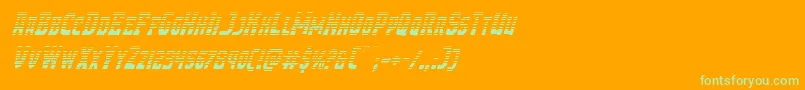 Demonpriestgradital Font – Green Fonts on Orange Background