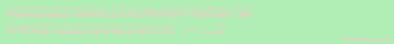 フォントDemonpriestgradital – 緑の背景にピンクのフォント