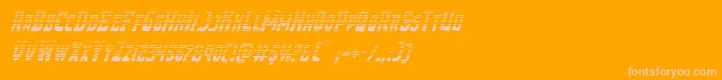 Demonpriestgradital Font – Pink Fonts on Orange Background