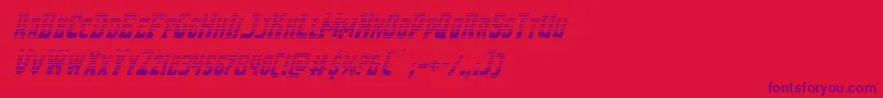 フォントDemonpriestgradital – 赤い背景に紫のフォント