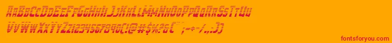 フォントDemonpriestgradital – オレンジの背景に赤い文字