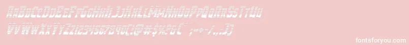 Demonpriestgradital-fontti – valkoiset fontit vaaleanpunaisella taustalla
