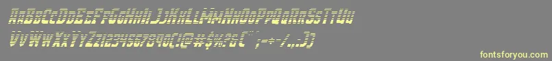 フォントDemonpriestgradital – 黄色のフォント、灰色の背景