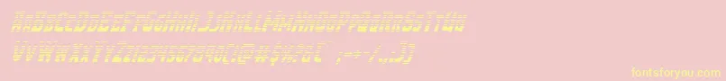 Шрифт Demonpriestgradital – жёлтые шрифты на розовом фоне