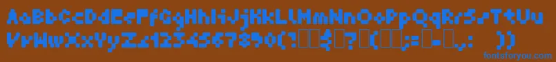 Krater Font – Blue Fonts on Brown Background