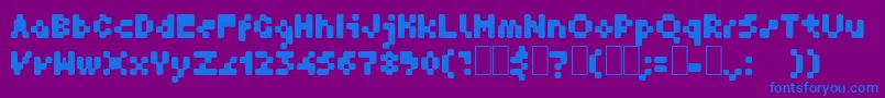 Krater Font – Blue Fonts on Purple Background