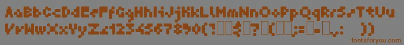 Krater Font – Brown Fonts on Gray Background