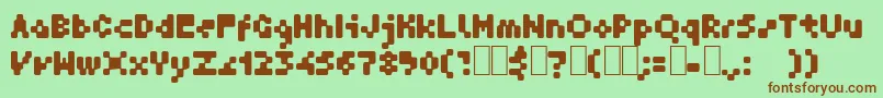 Krater Font – Brown Fonts on Green Background