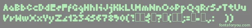 Krater Font – Green Fonts on Gray Background