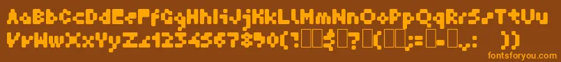 Krater Font – Orange Fonts on Brown Background