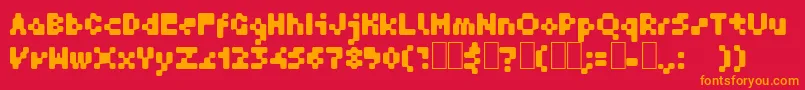 Krater Font – Orange Fonts on Red Background