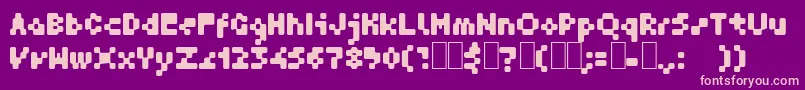 フォントKrater – 紫の背景にピンクのフォント